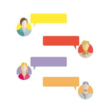 Kullanıcı kabarcıklar vektör Illustration