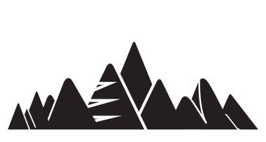 Dağlar vektör Illustration. Seyahat