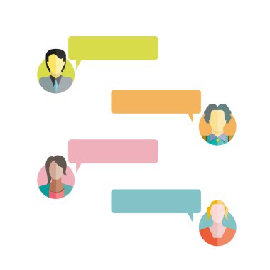 Kullanıcı kabarcıklar vektör Illustration