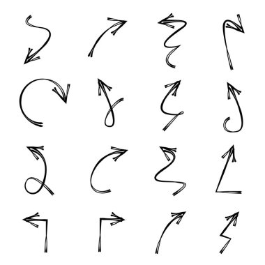 el çizilmiş marker elemanları, sadece vektör illüstrasyon