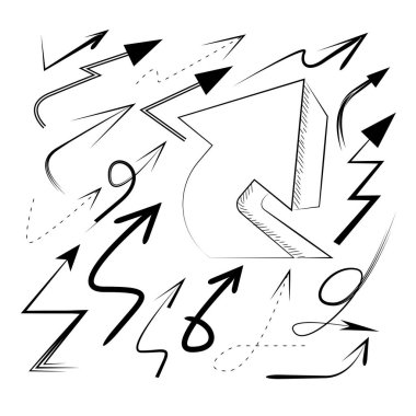 okların vektör illüstrasyonu, simgeler