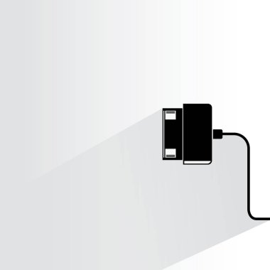 şarj simgesinin vektör illüstrasyonu 