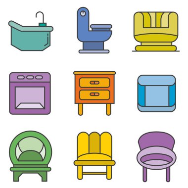 Web simgeler kümesi. vektör çizim          