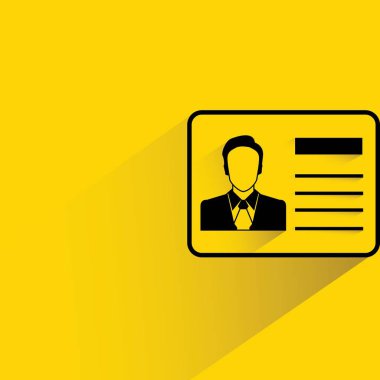 iş kavramı, kimlik kartı vektör illüstrasyon 