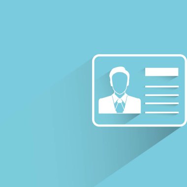 iş kavramı, kimlik kartı vektör illüstrasyon 