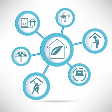 Vektör illüstrasyon, eko web simgeleri  