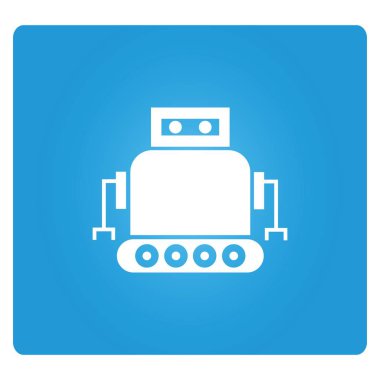 Robot simgesinin vektör illüstrasyonu 