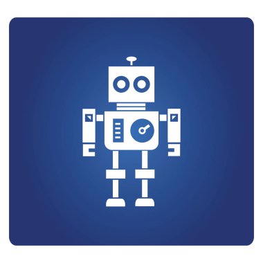 Robot simgesinin vektör illüstrasyonu 