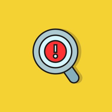 iş kavramı, büyüteç vektör illüstrasyon