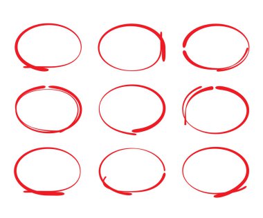 el çizilmiş marker elemanları, sadece vektör illüstrasyon