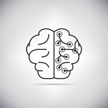 Web simgesi. Yapay Zeka vektör illüstrasyon 