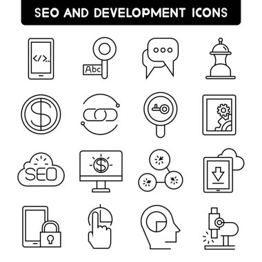 Web simgeler kümesi. vektör çizim      