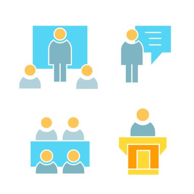 iş simgeleri kümesi, vektör illüstrasyonu