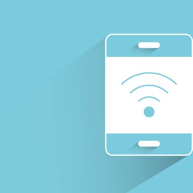 Web simgesi. Akıllı telefonun vektör illüstrasyonu