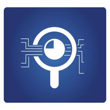 Büyüteç ağ simgesi vektör illüstrasyonu 