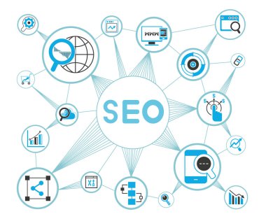 Vektör illüstrasyon. kavram seo