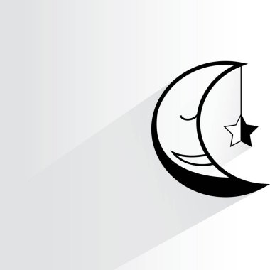 ay web simge vektör çizim 