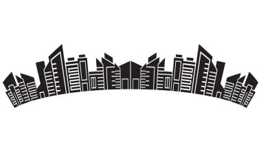 Cityscape binalar vektör Illustration