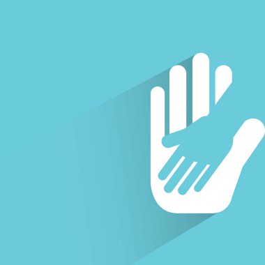 Web simgesi. Ellerin vektör çizimi