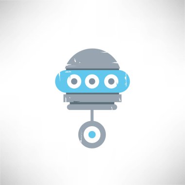 Robot simgesinin vektör illüstrasyonu 