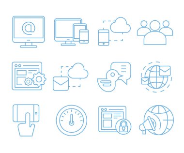 Web simgeler kümesi. vektör çizim 