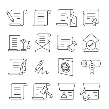 iş simgeleri kümesi, vektör illüstrasyonu