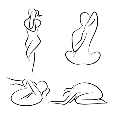 el çizilmiş yoga pozlar, Yoga duruş 