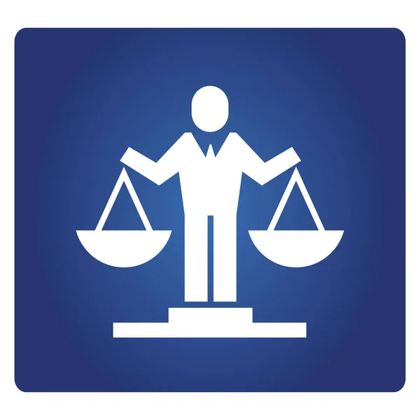 Business concept. Vector illustration of lawyer with scales