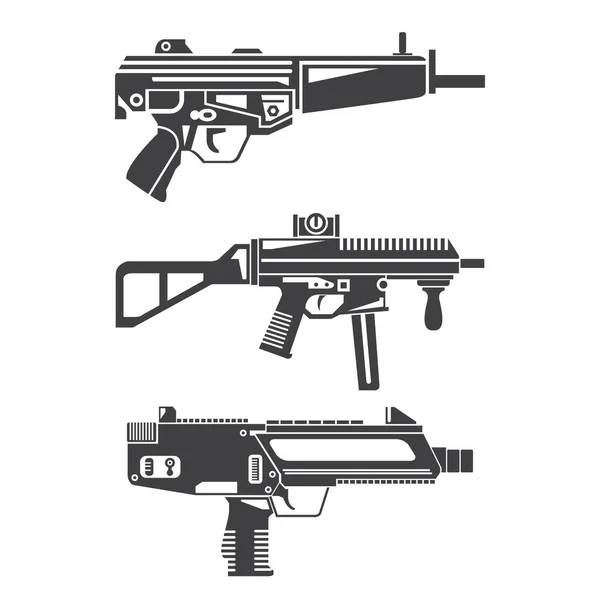 Vektor Illustration Vapen Ikoner — Stock vektor