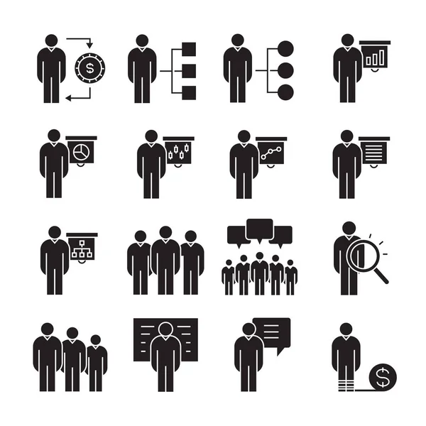 Set Business Icons Vector Illustration — Stock Vector