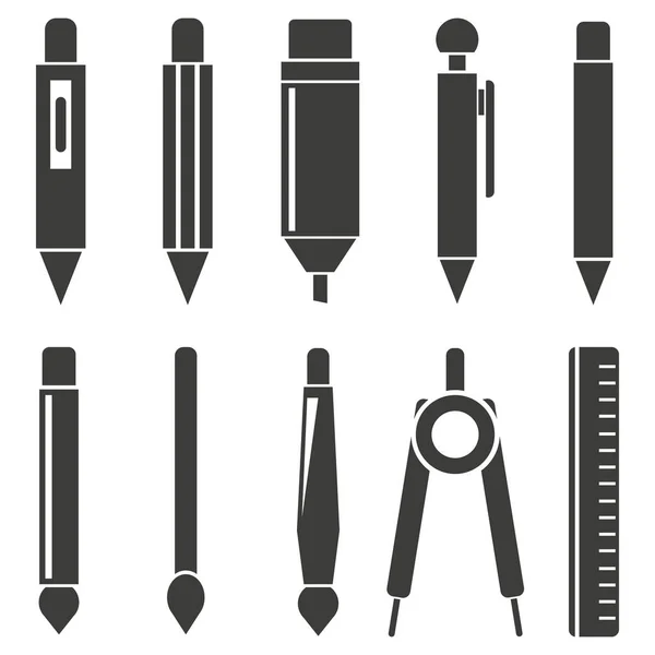 Vector Illustration Draw Tools — Stock Vector