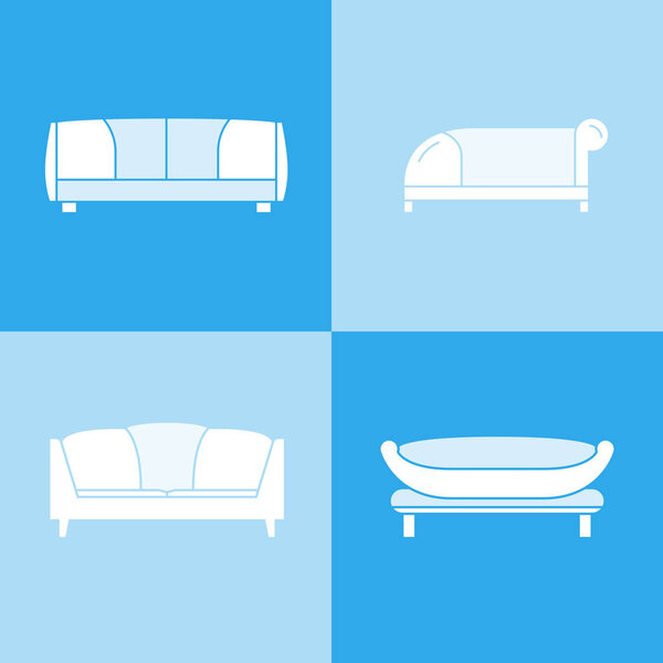 vector illustration of home decor, furniture