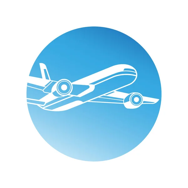 Plane Blue Background Vector — Stock Vector