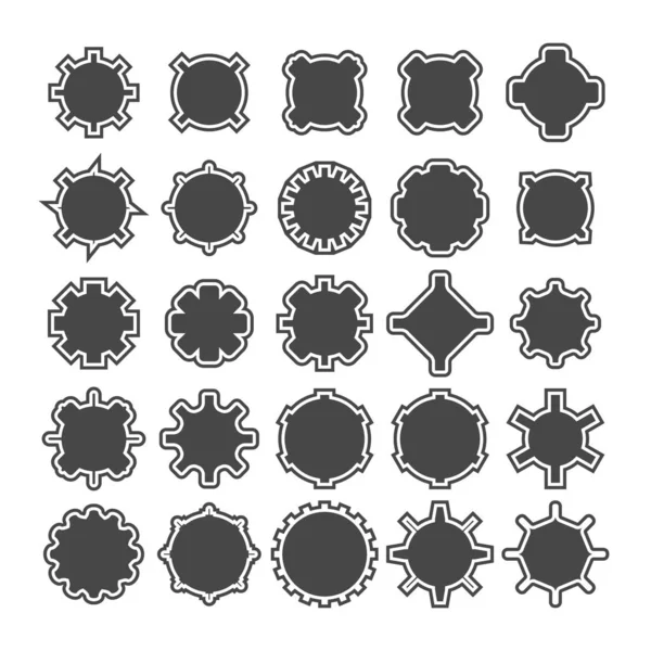 Vector Illustratie Van Zegel Pictogrammen Instellen — Stockvector