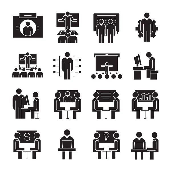 Set Business Icons Vector Illustration — Stock Vector