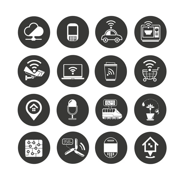 Web Icons Set Vector Illustration — Stock Vector