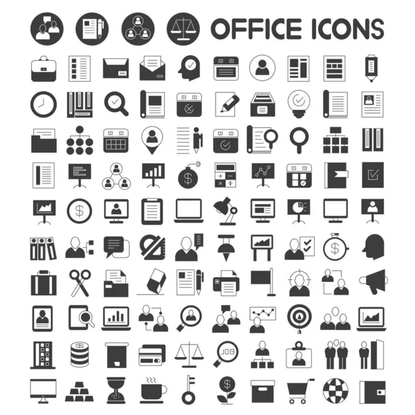 Web Icons Gesetzt Vektorillustration — Stockvektor