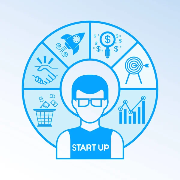 Icono Web Avatar Ilustración Vectorial — Vector de stock