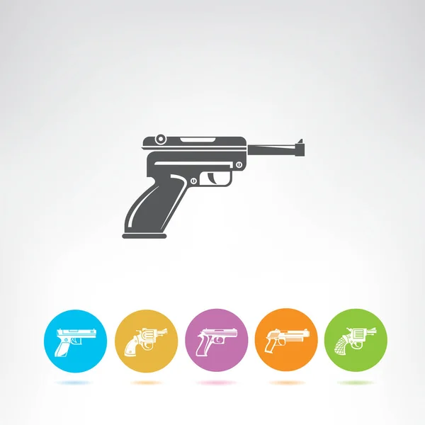 Icona Web Illustrazione Vettoriale Della Pistola — Vettoriale Stock