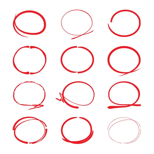 Elementos Marcadores Desenhados Mão Simplesmente Ilustração Vetorial —  Vetores de Stock