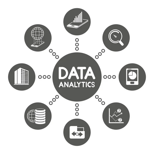 Concept Entreprise Illustration Vectorielle Analyse Des Données — Image vectorielle