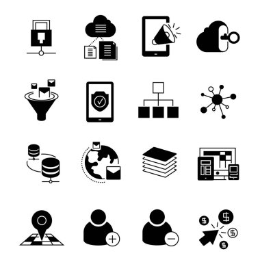 Web simgeler kümesi. vektör çizim      