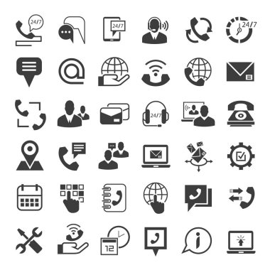 iş çizgisi simgeleri kümesi, vektör çizimi