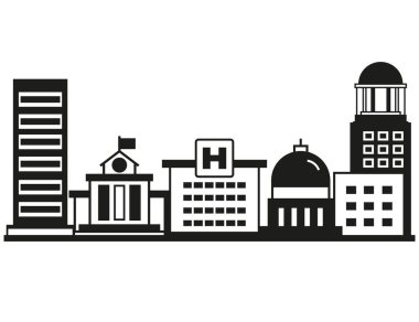 Cityscape binalar vektör Illustration