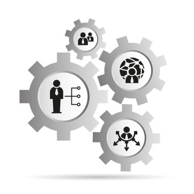 İş konsepti. İş simgelerinin vektör çizimi