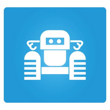 Robot simgesinin vektör illüstrasyonu 