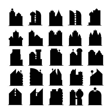 modern binalar siluetleri vektör Illustration