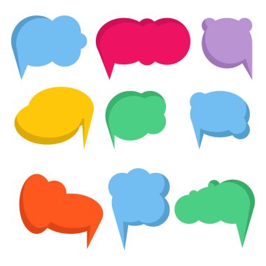 kabarcık simgelerinin vektör illüstrasyonu