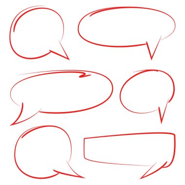 Konuşma baloncuklarının vektör çizimi