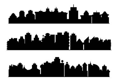 cityscape siluet vektör illüstrasyon